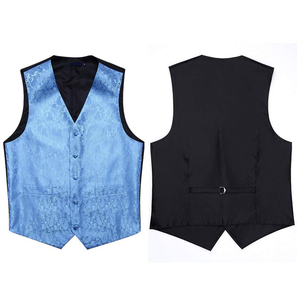 Paisley 3Pc Suit Vest Set D Baby Blue