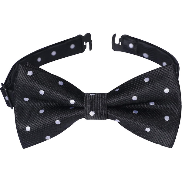 Polka Dot Pre-Tied Bow Tie for Boy - BLACK/WHITE 1