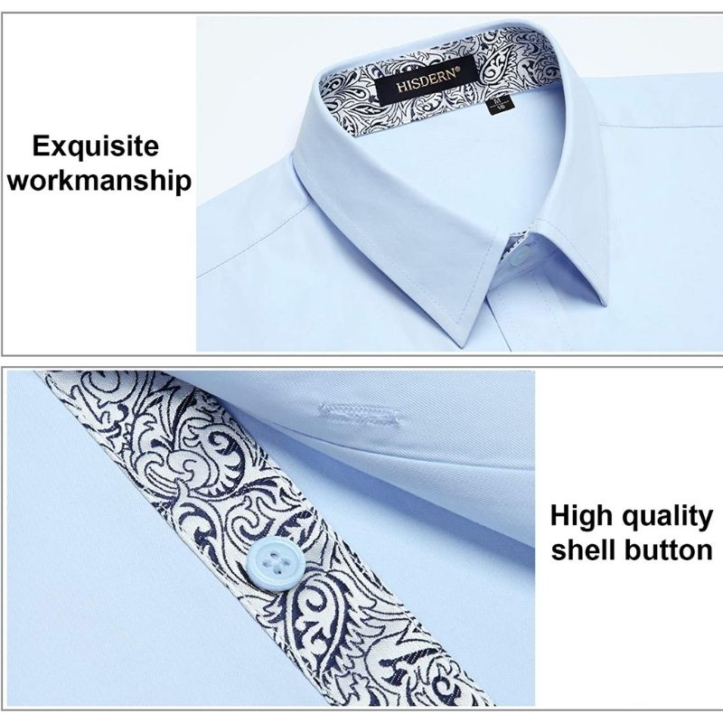 Casual Formal Shirt With Pocket Light Blue Grey
