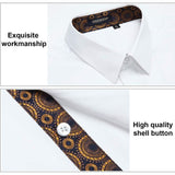 Casual Formal Shirt With Pocket White Gold