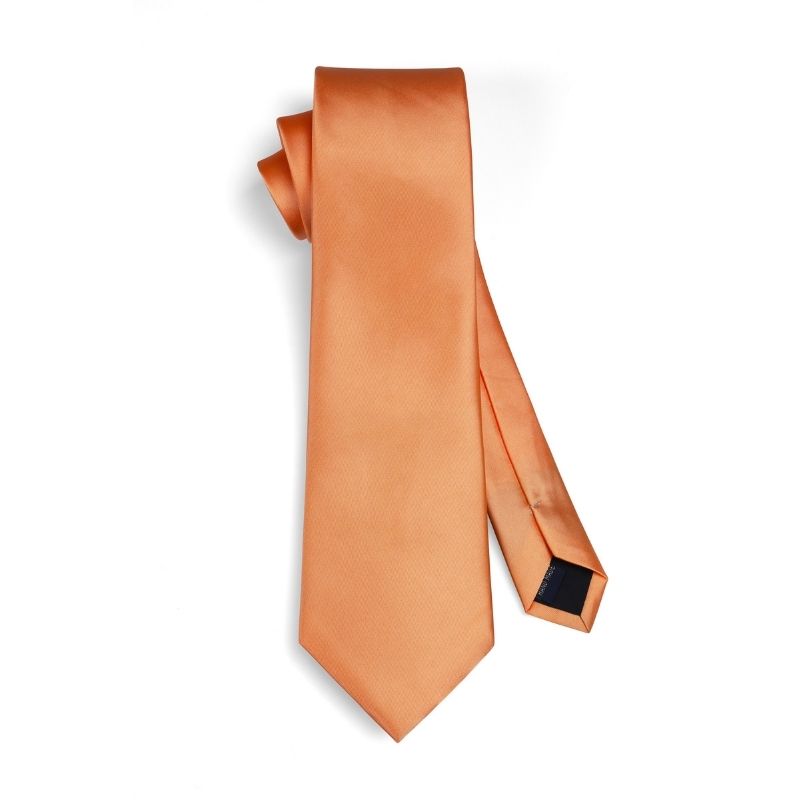 Solid Tie Handkerchief - LIGHT ORANGE SOLID