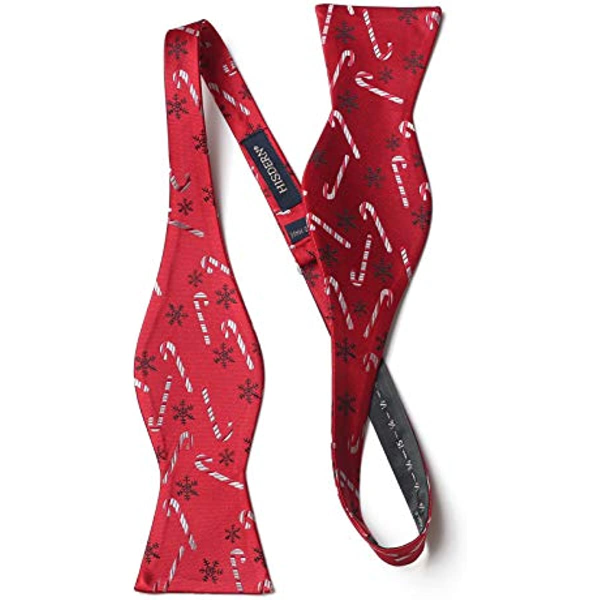 Christmas Bow Tie & Pocket Square - RED/SILVER/BLACK