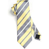 Stripe Tie Handkerchief Set - S-YELLOW 3