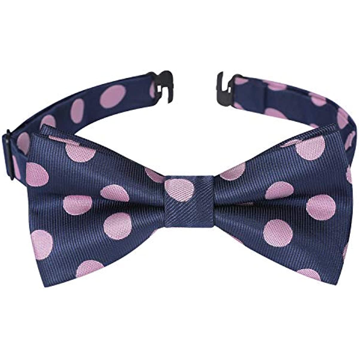 Polka Dot Pre-Tied Bow Tie for Boy - NAVY BLUE/PINK