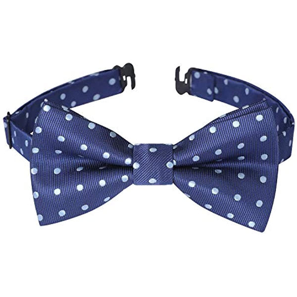 Polka Dot Pre-Tied Bow Tie for Boy - NAVY BLUE/WHITE 1