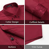 Casual Formal Shirt with Pocket - 09-BURGUNDY / PAISLEY