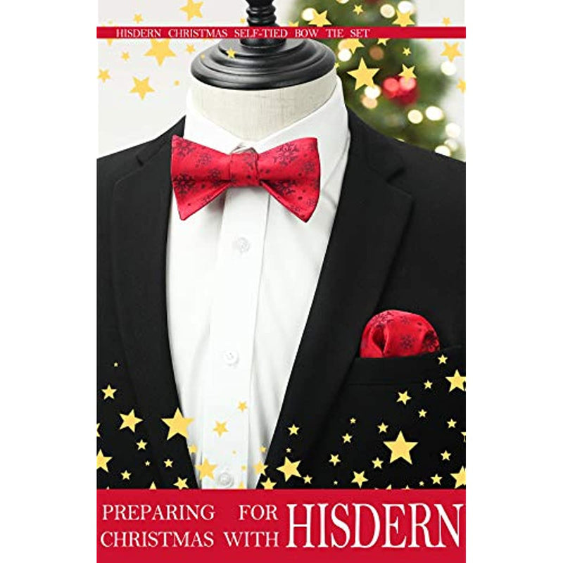 Christmas Bow Tie & Pocket Square - 07-SCARLET