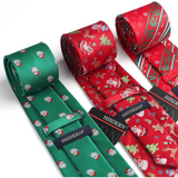 Christmas 3PCS Tie & Pocket Square Set - T5-S1