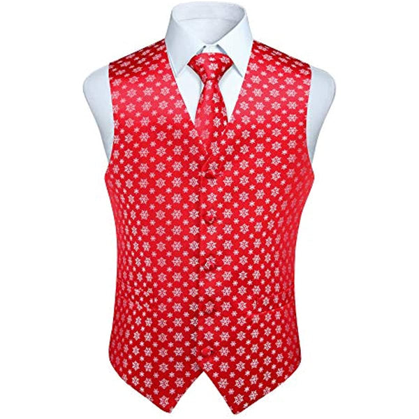 Christmas Suit Vest - RED/WHITE