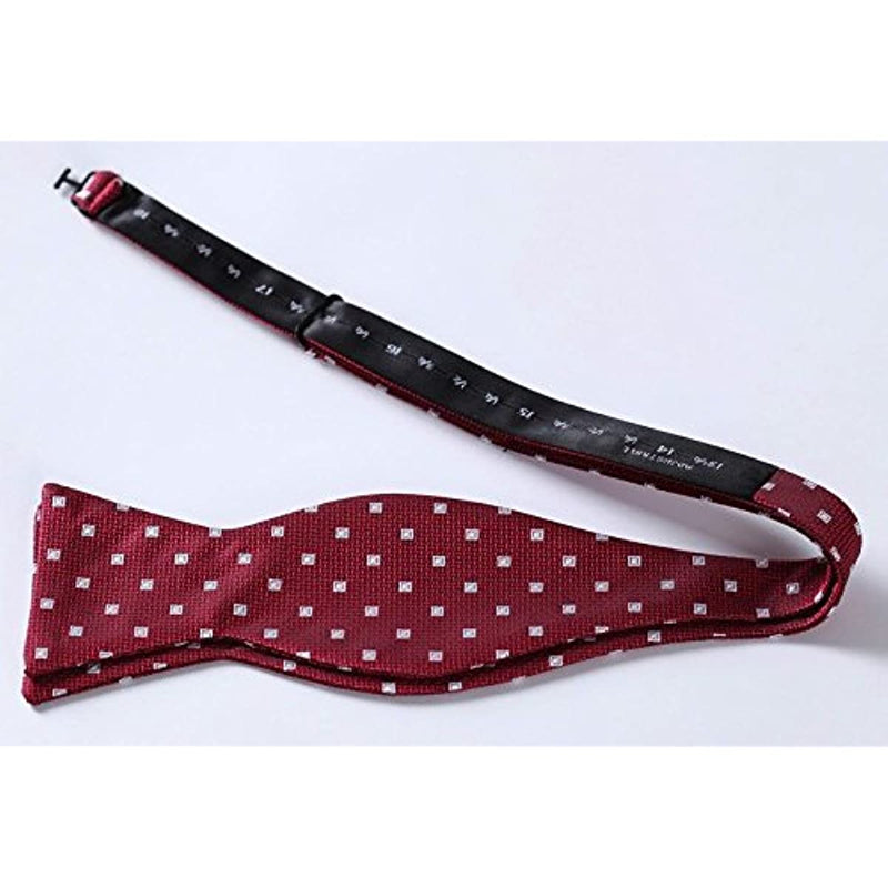Polka Dots Bow Tie & Pocket Square - B-RED/WHITE