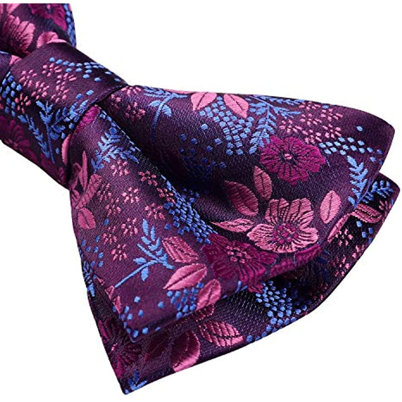 Floral Pre-Tied Bow Tie - 1-PINK