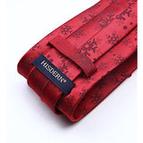 Christmas Tie Handkerchief Set - 09-SCARLET