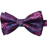 Floral Pre-Tied Bow Tie - 1-PINK