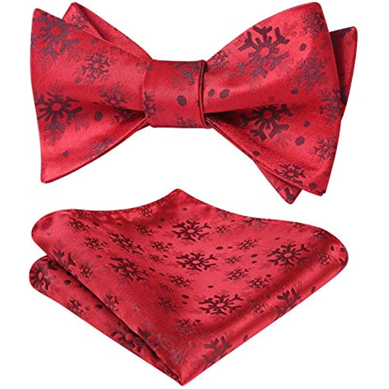 Christmas Bow Tie & Pocket Square - 07-SCARLET