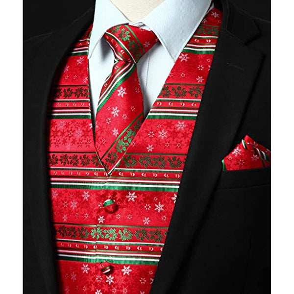 Christmas Suit Vest - ED/GREEN/WHITE