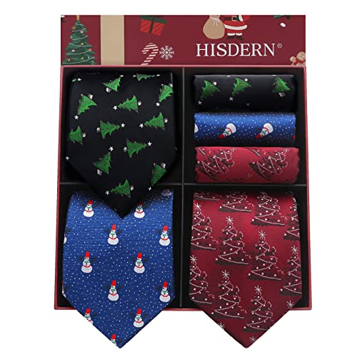 Christmas 3PCS Tie & Pocket Square Set - 01-T5-S2