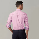 Casual Formal Shirt with Pocket - PINK PURPLE