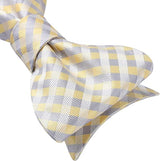 Plaid Bow Tie & Pocket Square - A-YELLOW1