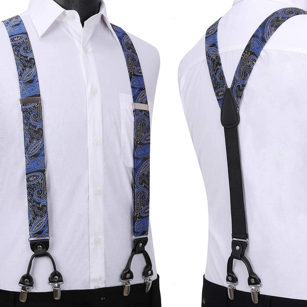 Trend Suspenders on X: An exquisite blue #suspenders outfit   / X