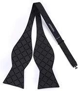 Plaid Suspender Bow Tie Handkerchief Black Plaid