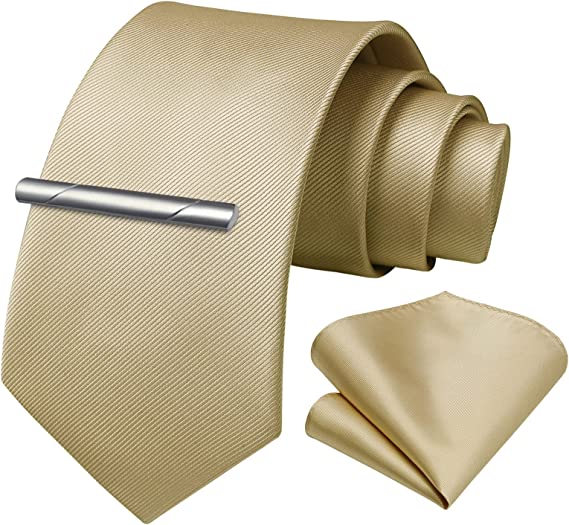 Solid Tie Handkerchief Clip - 02 CHAMPAGNE
