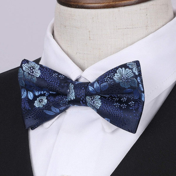 Floral Pre-Tied Bow Tie for Boy - BLUE