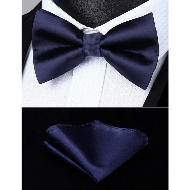 X Shaped Adjustable Suspender With 4 Clips Navy Blue