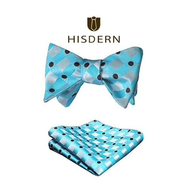 Floral Bow Tie & Pocket Square - BLUE