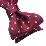 Floral Bow Tie & Pocket Square - BURGUNDY/WHITE