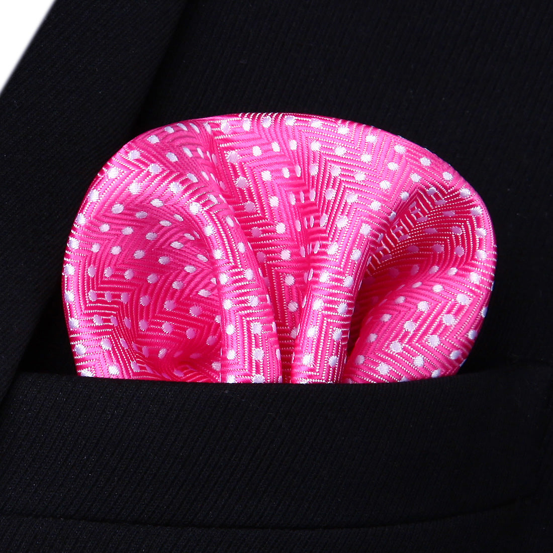 Polka Dot Suspender Pre Tied Bow Tie Handkerchief C1 Pink
