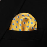 Floral Suspender Pre Tied Bow Tie Handkerchief C2 Yellow