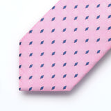 Plaid Tie Handkerchief Set - A-PINK