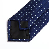 Polka Dot Tie Handkerchief Set - D-NAVY BLUE 1