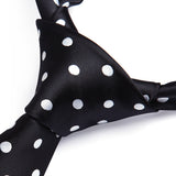 Polka Dot Tie Handkerchief Set - C-BLACK/WHITE