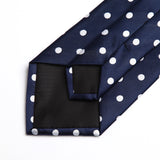 Polka Dot Tie Handkerchief Set - D-NAVY BLUE 2
