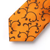 Floral Tie Handkerchief Set - G-GOLD-3