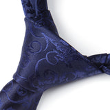 Paisley Tie Handkerchief Set - NAVY-2