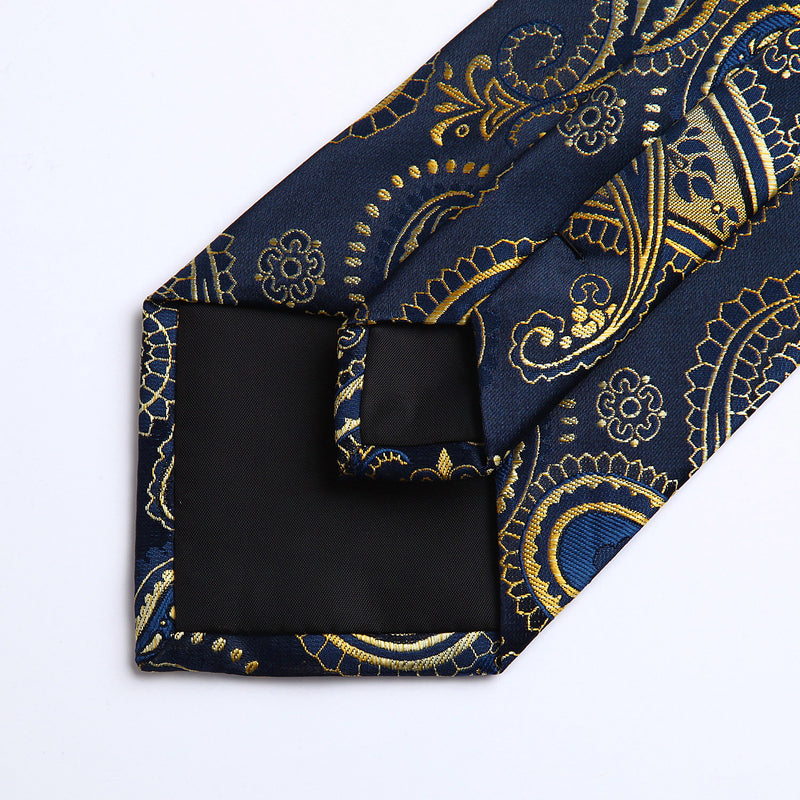 Paisley Tie Handkerchief Set - GLOD BLUE