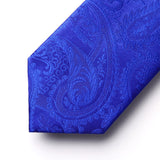 Solid Paisley Tie Handkerchief - BLUE-2