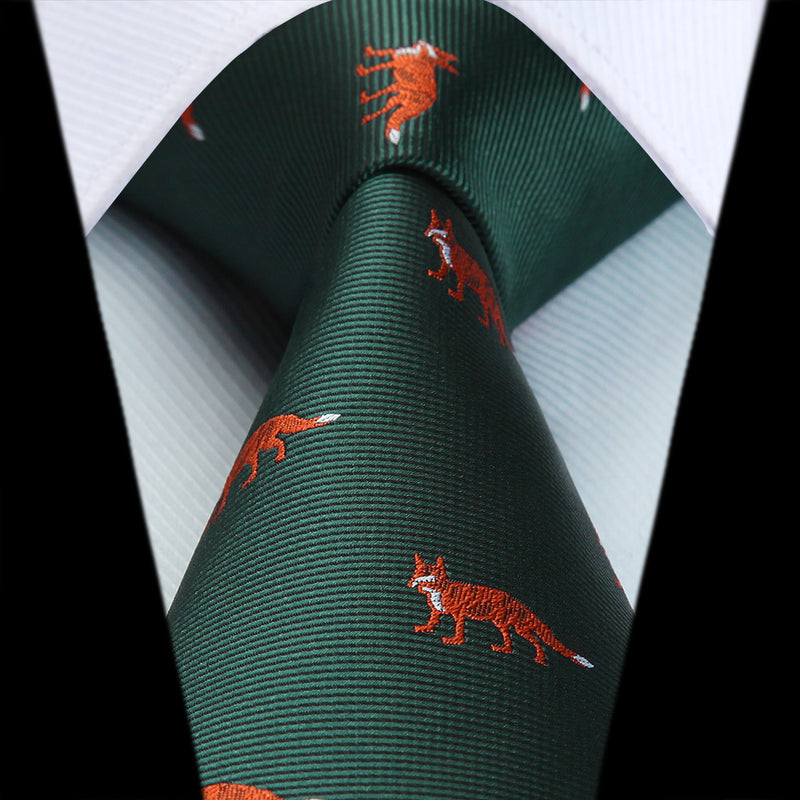 Fun Animal Tie Handkerchief Set - 05-FOX 2