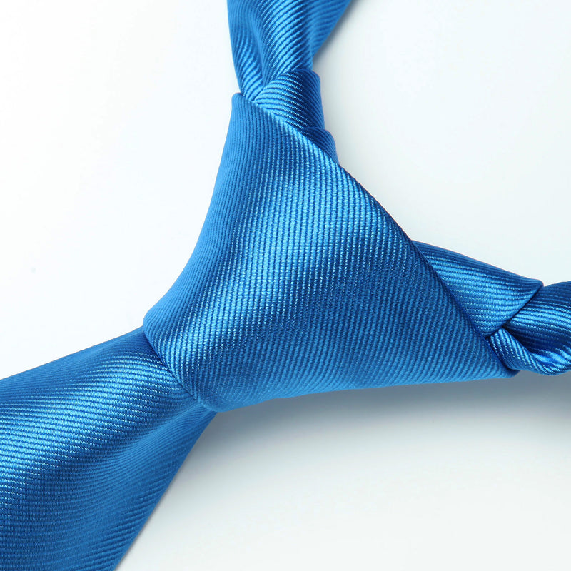 Solid Tie Handkerchief Set - C-BLUE ROYAL BRIGHT