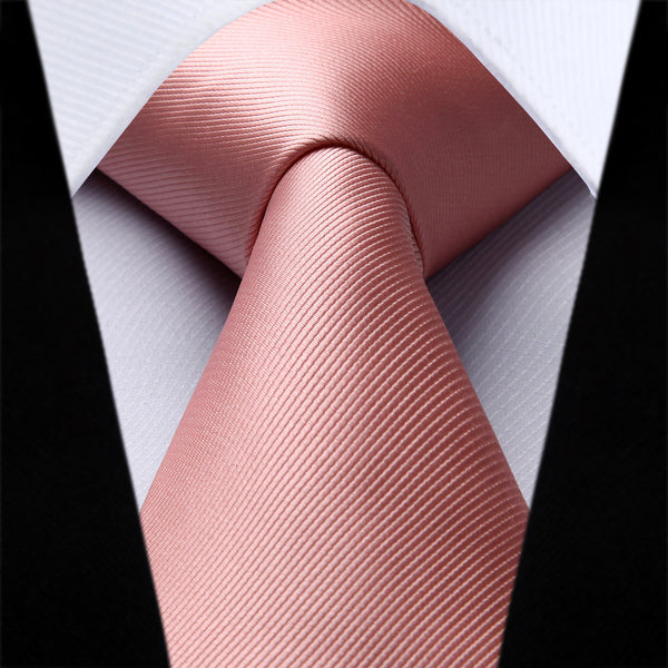 Solid Tie Handkerchief Set - L-BLUSH