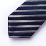 Plaid Tie Handkerchief Set - S-NAVY BLUE