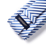 Stripe Tie Handkerchief Set - 10-BLUE/WHITE