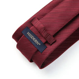 Stripe Tie Handkerchief Set - 01 BURGUNDY 2