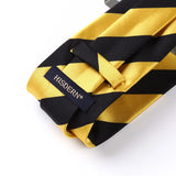 Stripe Tie Handkerchief Set - YELLOW/BLACK