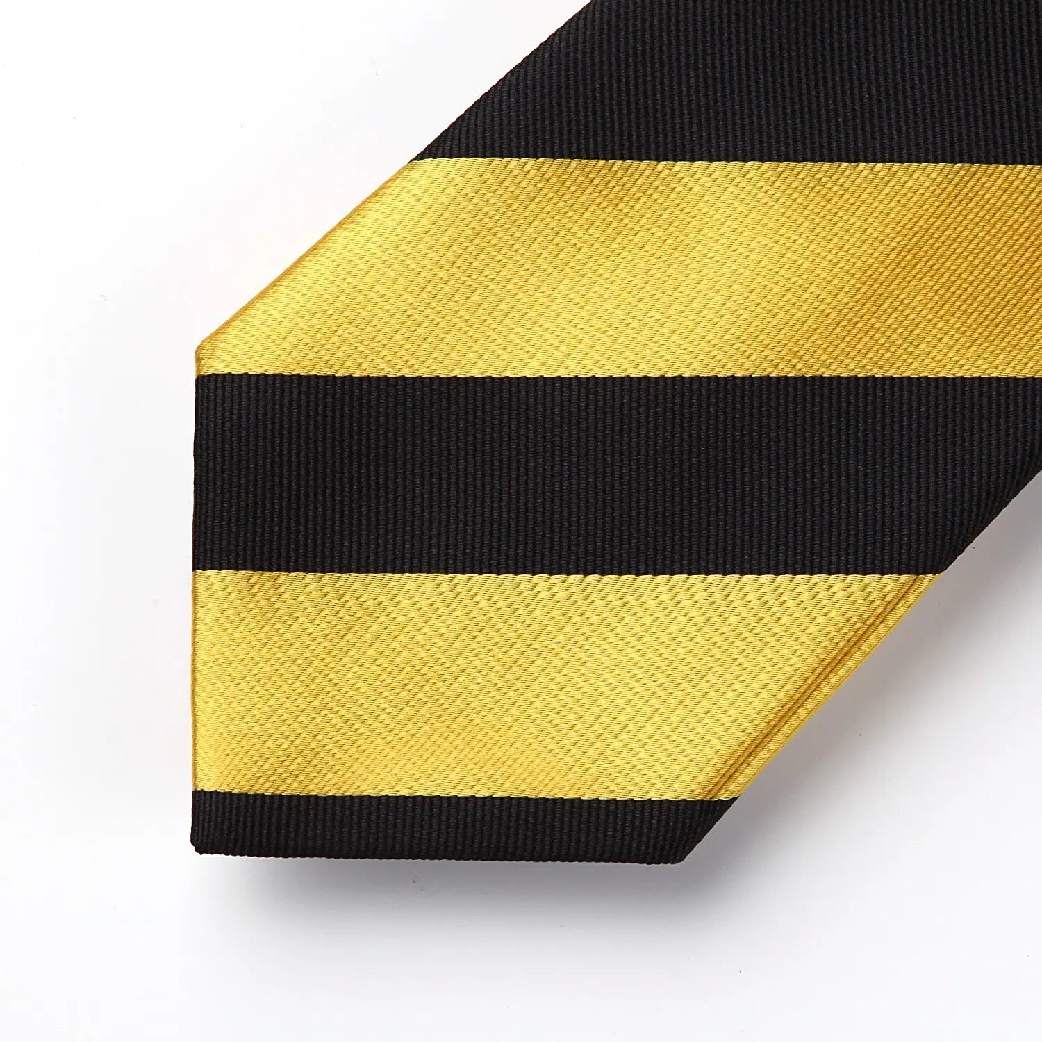 Stripe Tie Handkerchief Set - YELLOW/BLACK