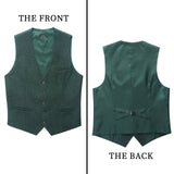Formal Suit Vest - A-GREEN-SMOOTH BACK