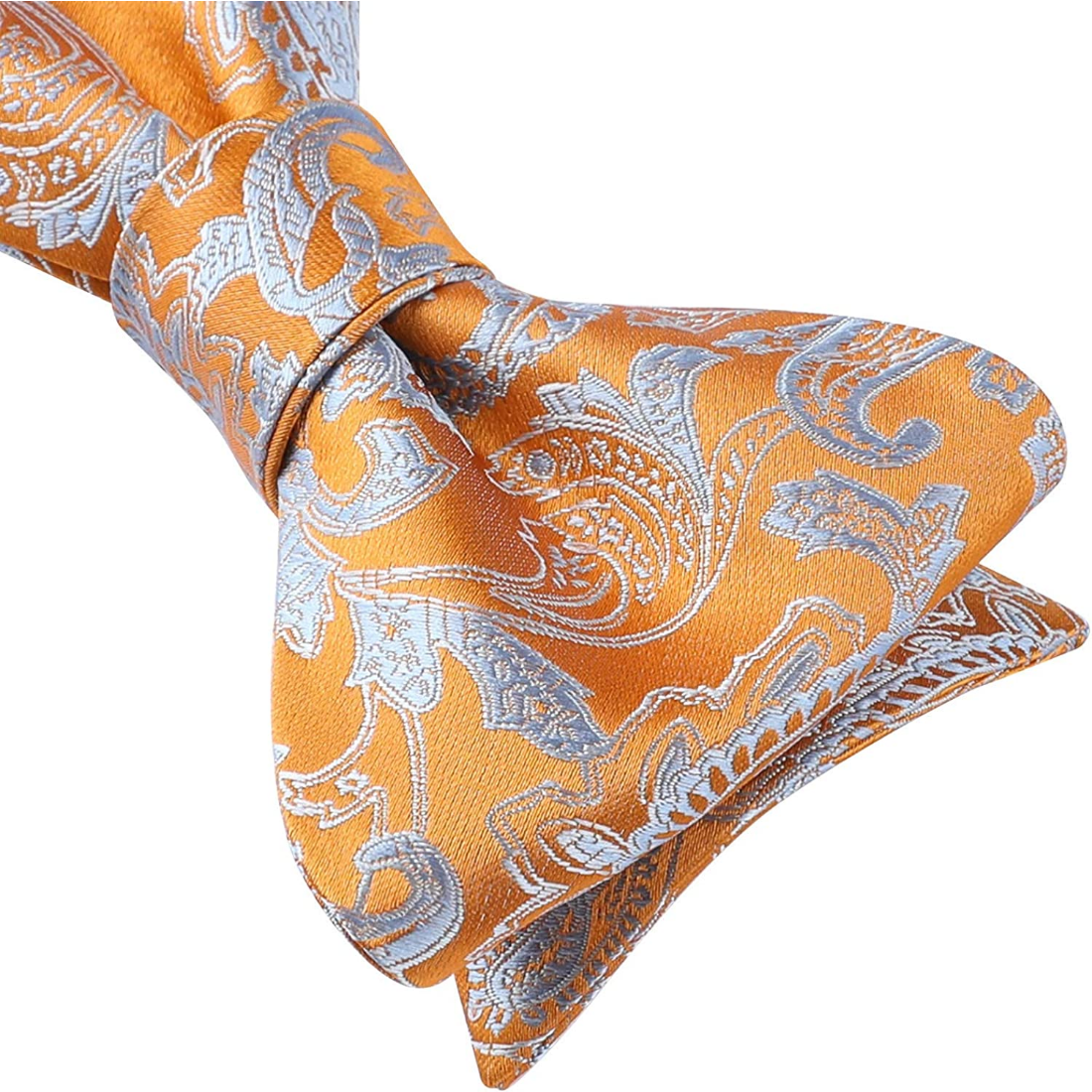 Paisley Bow Tie & Pocket Square - ORANGE-1